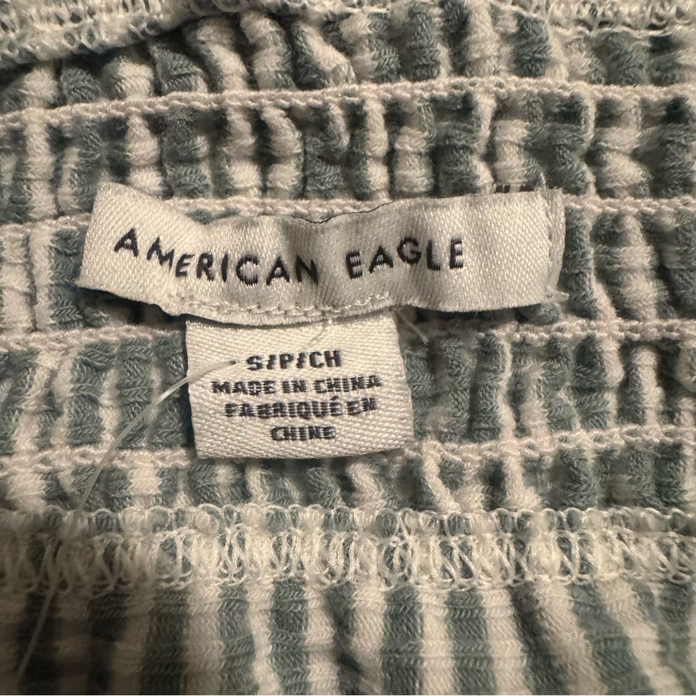 New with tags American Eagle Outfitters Green and white stripped Dress - Picture 5 of 8